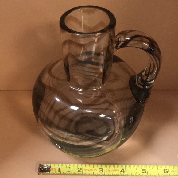 VTG (50s) Signed & Numbered Tyra Pors Kalmar Sweden Art Glass Swirl Jug - Picture 9 of 9